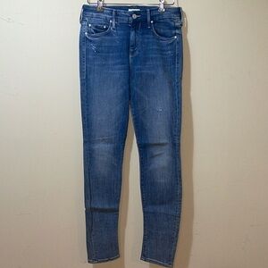 Womens MOTHER Looker Jeans in Double Time Wash